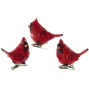 The Bridge Collection Cardinal Clip On Ornaments. Set of 3