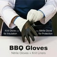 thumbnail image 2 of Taotique BBQ Gloves, Heat Resistant Cooking Gloves, 4 Cotton Liners + 2 Cut Resistant Gloves + 100 Disposable Nitrile Grill Gloves for BBQ, Smoker & Food Prep, 2 of 8