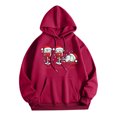 thumbnail image 1 of WEAIXIMIUNG Robe Sweat à Capuche pour Femmes, Décontractée, Col Rond, Poche, Chapeau de Noël Imprimé, 1 of 3