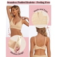 thumbnail image 2 of Bralette Boufor Deep V de corte bajo acolchado Nude S, 2 of 4