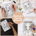 thumbnail image 5 of TSPVOTUS Haunted Doll Spiral Bound Adult Coloring Book, A5 Wooden Cover, 30 Creepy Dolls Coloring Pages in Horror Styles for Stress Relief and Relaxation, 5 of 6