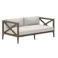 thumbnail image 5 of Northlake Outdoor Patio Teak Loveseat in Weathered Gray White, 5 of 10