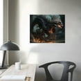thumbnail image 3 of COMIO Wall Art for Living Room Dragon Canvas Paintings  Wall Artwork Prints for Wall Decor Black Art Wall Stretched Framed Canvas Wall Art Ready to Hang,, 3 of 4