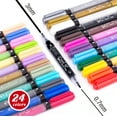 thumbnail image 4 of ZEYAR Acrylic Paint Pens, Extra Fine, Permanent & Waterproof Ink, AP Certified, Great For Rock, Wood, Glass, Metal, Ceramic and More (24 Colors), 4 of 8