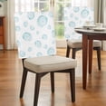 thumbnail image 4 of Summer Nautical Chair Covers Set of 8 Watercolor Ocean Conch Coastal Polka Dot Chair Back Covers Stretch Removable Washable Slipcovers Protector for Dining Room Kitchen Party Decor, 4 of 9