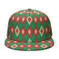 thumbnail image 2 of Custom Christmas Printed Flat Baseball Cap – Adjustable Snapback Hat with Flat Bill, Breathable and Durable, Personalized Design for Sports, Travel & Daily Wear, 2 of 6