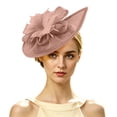 thumbnail image 2 of Karymi Derby Hats for Women Elegant Fascinator Hat with Fake Feather Flower, Mesh Tea Party Derby Headpiece, Clip-on Hair Accessory for Wedding Church Hats for Women, 2 of 6
