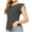 Dark Gray, variant on Fesfesfes Women Shirt Women's Solid Round Neck Ruffled Short Sleeved T-shirt Top Short Sleeved Round Neck Top/shirt Gym Tops for Women M(US:6)
