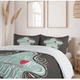 thumbnail image 6 of Ambesonne Saying Duvet Cover Set, Affection Love Sayings Heart, 2-Calking, Seafoam Dark Taupe Coral, 6 of 7