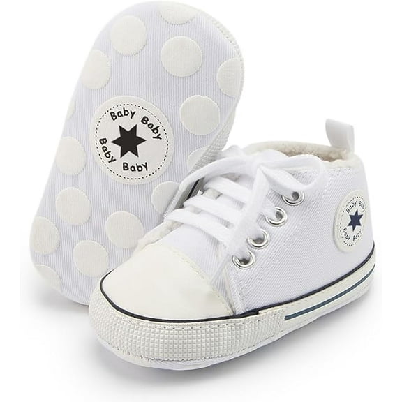 Baby Infant Classic Canvas Baby Shoes Boy/ Girl Soft Sole Size 0-18 Months