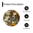 thumbnail image 4 of 12 Inch Wall Clock Battery Operated Silent Clock Decorative for Office, Kitchen, Outdoor, Living Room，Cute Puppy Dog Sunflowers Gorgeous, 4 of 4