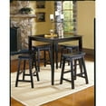 thumbnail image 3 of Homelegance 18 Inch Dining Height Wooden Saddleback Seat Barstool, Black, 3 of 3