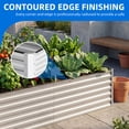 thumbnail image 4 of Dextrus 8x4x2ft Galvanized Metal Raised Garden Bed with Gloves, Support Rod & Rubber Edge for Outdoor Plants Veggies, Silver, 4 of 6