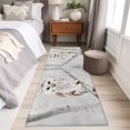 thumbnail image 5 of 2x6 Washable Runner Rug, Owl Non-Slip Hallway Runner for Entryway Kitchen Bedroom, Cute White Owl Perch On Tree Branch Snow Forest Indoor Carpet Runner Floor Mat, 5 of 9