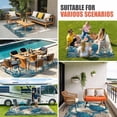 thumbnail image 4 of Nautical Coastal Outdoor Rug for Patio/Deck/Porch, Non-Slip Large Area Rug 5 x 7 Ft, Retro Marine Life Turtle Map Compass Beige Indoor Outdoor Rugs Washable Area Rugs, Camping Rug Carpet Runner, 4 of 8