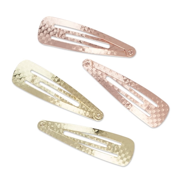 Metal Textured Snap Clips, 4 pack
