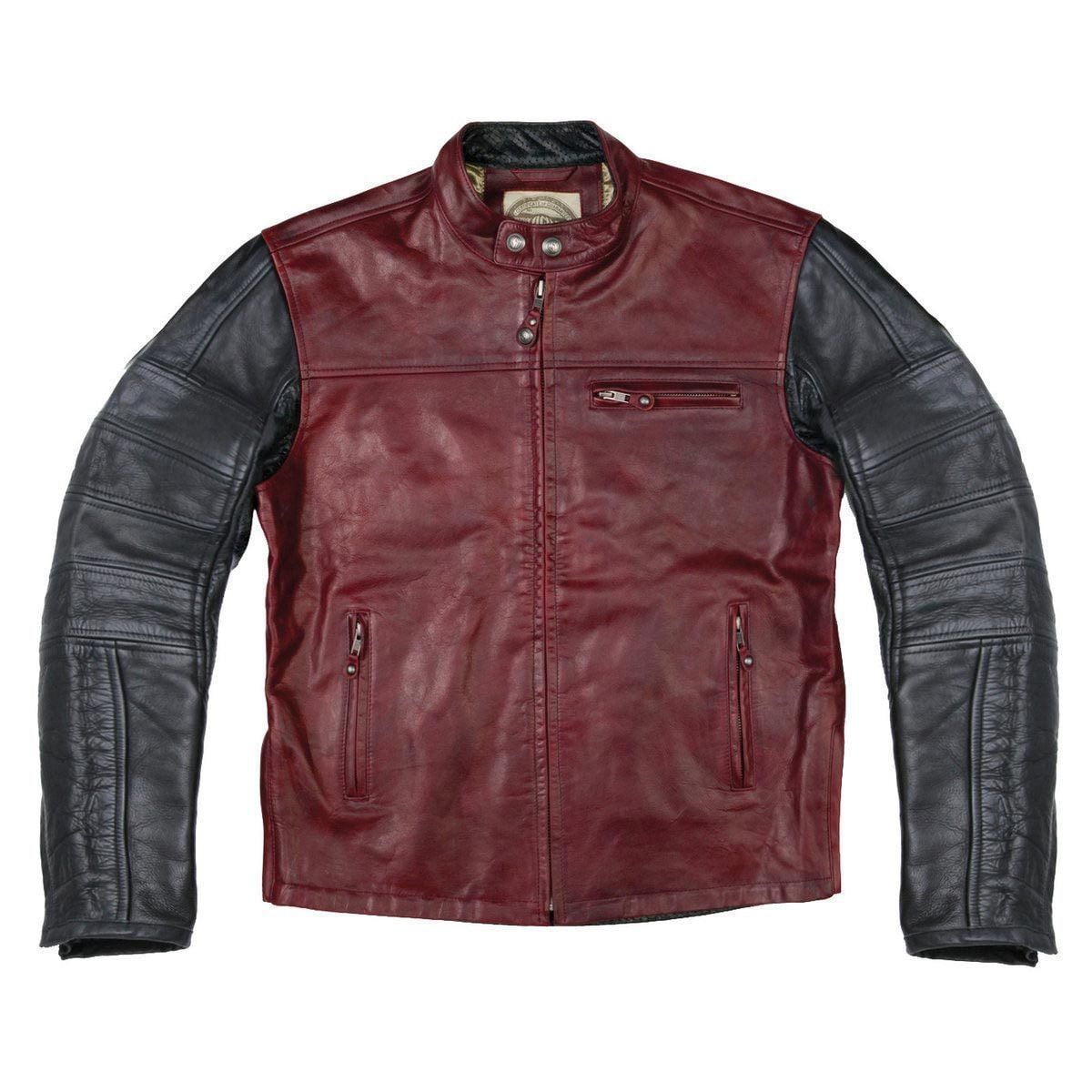 Roland Sands Design Apparel Roland Sands Design Ronin Men's Oxblood/Black  Leather Jacket Red 2X-Large