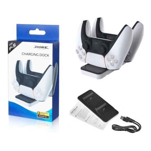 Base Carga Juega Controles PS5 Dock Doble Estación Dual USB Dobe TP5-0504