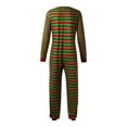 thumbnail image 5 of Odeerbi Christmas Pajamas For Family Matching Outfits Man Dad Striped Printing Long Sleeve Jumpsuit Clothes, 5 of 9