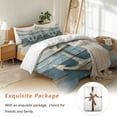 thumbnail image 7 of Nautical Anchor Bedding Duvet Cover Set Queen Size 4 Pieces Vintage Style Blue Wood Grain Bedding Set with Zipper Closure, 1 Comforter Cover 90x92 Inches 1 Flat Sheet & 2 Pillow Cases, 7 of 7