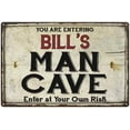 thumbnail image 1 of BILL'S Man Cave Sign Rustic Garage Decor Gift 8x12 Metal 108120035162, 1 of 1
