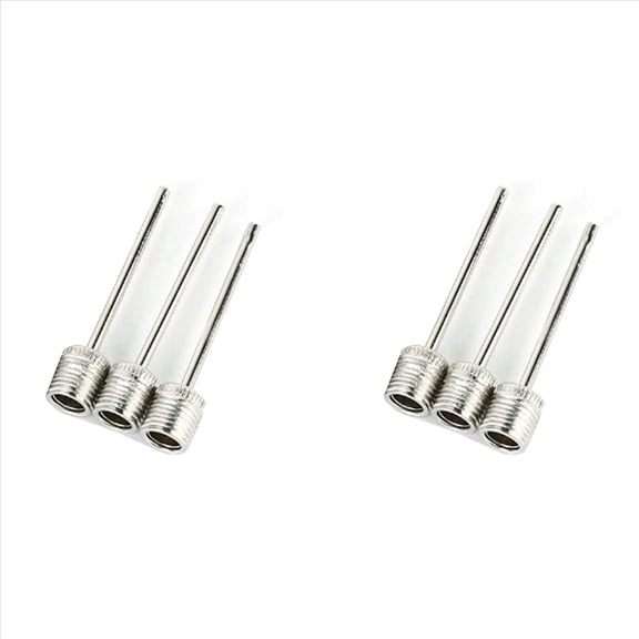 Rollbacks & More 6PCS Ball Pump Inflation Needle Stainless Steel Air for Inflating Football Basketball Volleyball