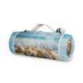 thumbnail image 2 of Picnic Blankets Teencool Beach Blanket Creatively Seashells on Sandy Beach Pattern Outdoor Blanket for Travel, 2 of 9