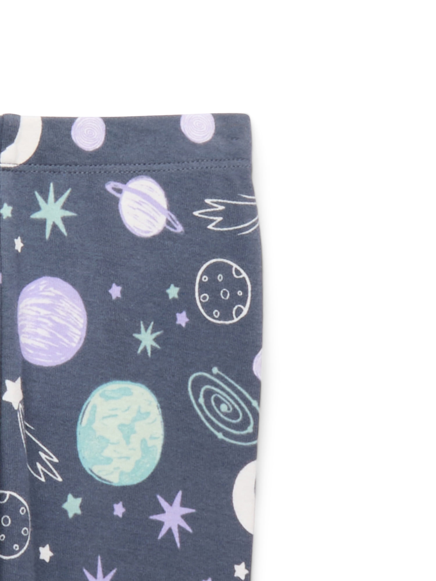 Wonder Nation Toddler Cotton Sleep Tee and Pants Pajama Set, 2-Piece, Sizes 12M-5T