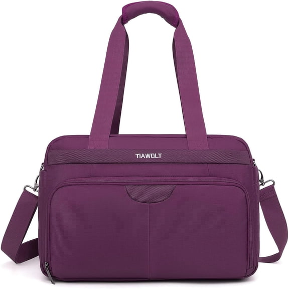 TIAWOLT Travel Duffle Bag Weekender Travel Bag Men Gym Bag for Women,Overnight Bag Luggage Bag with Trolley Sleeve,Hospital Bag for Labor and Delivery,Purple