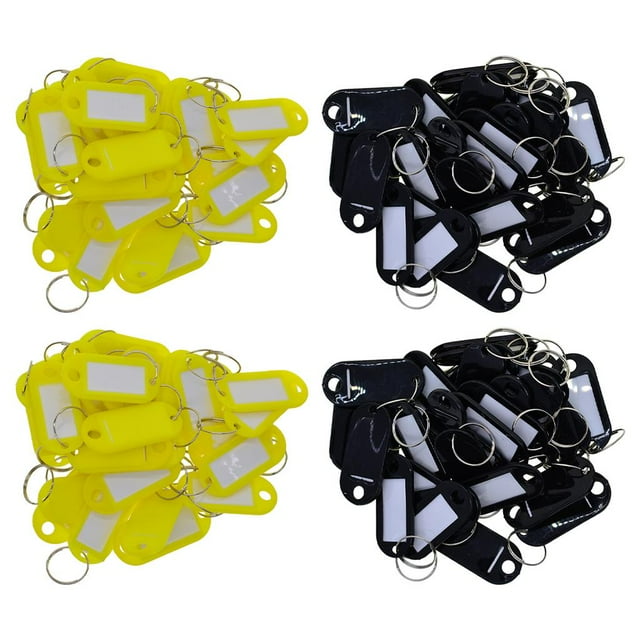 200pcs Key Tags Name Label Car Tag Keychain Key Identifiers with Split Rings Sunnimix none