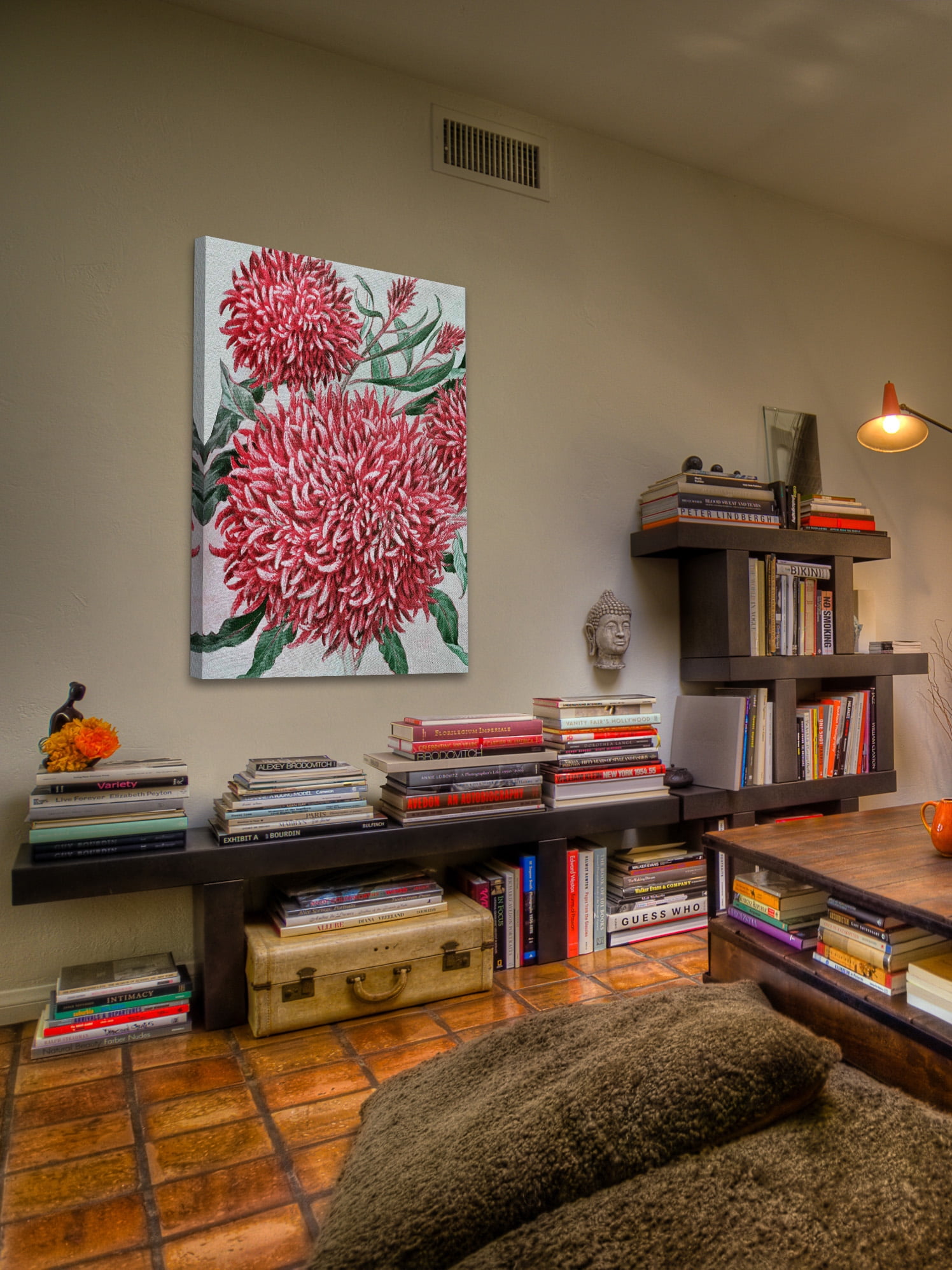 "Wool Flowers" Painting Print on Wrapped Canvas