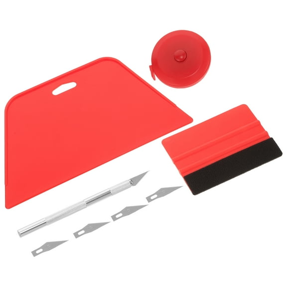 ETHZZLE 1 Set Wallpaper Smoothing Tool Red Aluminum Alloy Wallpaper Remover Tool 7.5*0.3*0.3in