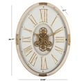 thumbnail image 5 of SEI Whitecomb 20" x 27" Gear Wall Clock, Crème/Gold, 5 of 5