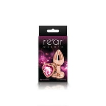 NS Novelties Rear Assets Rose Gold Heart Anal Plug Anal Sex Toys Small Pink