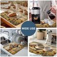 thumbnail image 5 of Country Rooster Dish Drying Mats for Kitchen Counter, Rustic Yellow Sunflowers Barn Windmill Absorbent Coffee Bar Mat with Non-slip Rubber Backed Quick Drying Dish Rack Pad 16"x24", 5 of 9