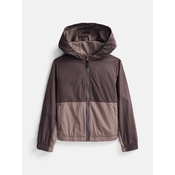 Ozark Trail Boys Colorblock Hooded Windbreaker Jacket, Sizes 4-18