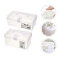 thumbnail image 2 of CIMAXIC 2pcs Multipurpose Storage Box Home Use Transparent Medical Box Storage Container,9.06"X4.72"X3.74", 2 of 5