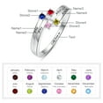 thumbnail image 5 of JQUEEN Women's Personalized 925 Sterling Silver Rings Custom Ring for Women Spiral Twist Engraved Names with 4 Round Cut Simulated Birthstones Ring Size 5-12, 5 of 5