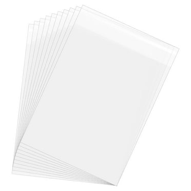 Uxcell 11.8"x 8.3" Acid-Free Picture Sleeve, 100 Pack Crystal Clear Photo Sleeves Storage Bags Transparent for 8"x 10" Photos