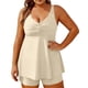 thumbnail image 2 of Tankini de moda para mujer, traje de baño diario sin mangas, traje de baño conservador de cuerpo unido, traje de baño de dos piezas para mujer, trajes de baño tankini para mujer, traje de baño de 2 pi, 2 of 6