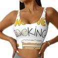 thumbnail image 3 of Goofa Home Cooking Printed Sports Bras for Women, High Impact Running Bra Workout Crop Tank Tops Longline Sports Bra Push up-X-Large, 3 of 9