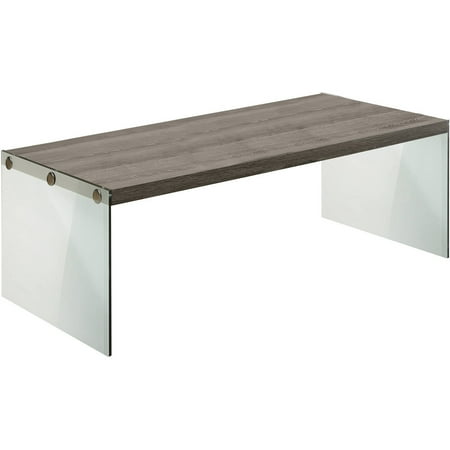 monarch coffee table dark taupe with tempered glass - walmart monarch coffee table dark taupe with tempered glass - walmart