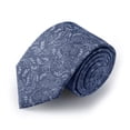 thumbnail image 4 of Jacob Alexander Men's Floral Regular Length Neck Tie - Slate Blue, 4 of 7