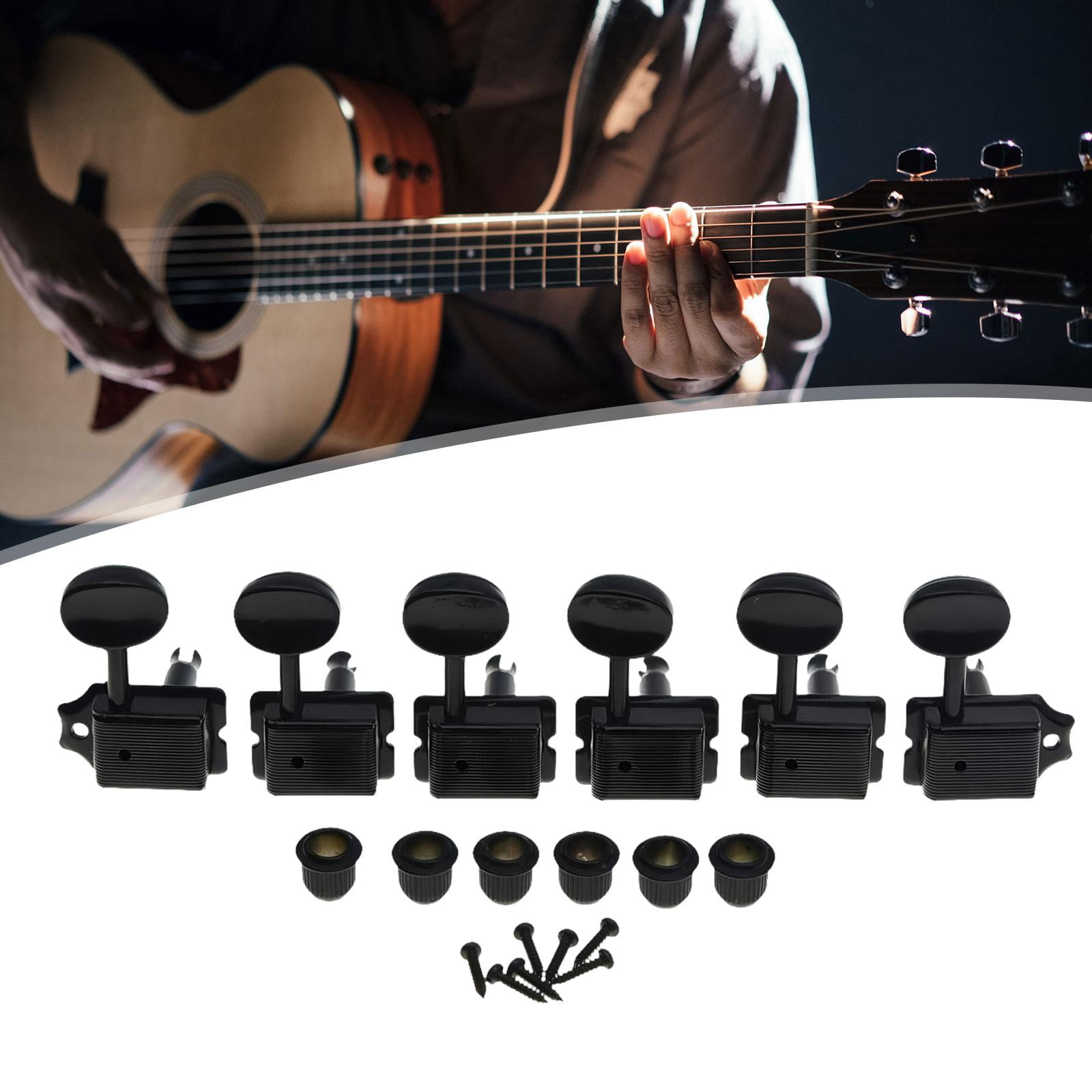 JWQFBC 6 Pieces Retro Electric Guitar Tuners Split Shaft Spare Parts Guitar Tuning Pegs Black