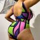thumbnail image 5 of Traje de baño de una pieza para mujer, conjuntos de bikini para mujer, nuevo mono extragrande para mujer, color liso, tela especial, plisado, traje de baño transpirable para mujer., 5 of 8