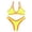 Yellow, variant on MGDXOX Women's String Bikini Set Adjustable Straps Two Piece Swimsuit Cheeky High Cut 2 Piece Fashion Swimwear Green L