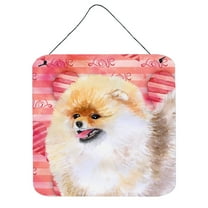 Carolines Treasures BB9769DS66 Pomeranian Love Wall or Door Hanging Prints Red 6HX6W multicolor