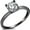 Black-Clear, variant on Envy Solitaire 1.25 Ct Engagement Ring for Women Promise Ring for Her Cubic Zirconia Sterling Silver Ginger Lyne