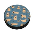 thumbnail image 3 of Balery French Bulldog Yogatire Cover Waterproof Dust-Proof, Universal Spare Wheel Tire Cover For Trailer, Rv, Suv Truck And Vehicle Camper Accessories-15 Inch, 3 of 9