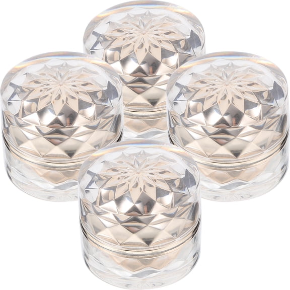 Soimiss 4Pcs Empty Face Cream Containers Khaki Multipurpose Sub Packaging Jars